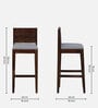 Segur Sheesham Wood Bar Stool in Provincial Teak Finish