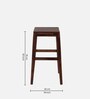 Segur Sheesham Wood Bar Stool In Provincial Teak