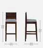 Segur Sheesham Wood Bar Table Set in Provincial Teak Finish With Set of 2 Cushioned Chairs