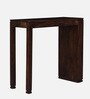 Segur Sheesham Wood Bar Table Set in Provincial Teak Finish With Set of 2 Cushioned Chairs