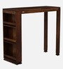 Segur Sheesham Wood Bar Table Set in Provincial Teak Finish With 2 Chairs