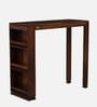 Segur Sheesham Wood Bar Table Set in Provincial Teak Finish With Set of 2 Stools