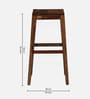 Segur Sheesham Wood Bar Table Set in Provincial Teak Finish With Set of 2 Stools