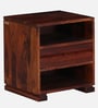 Segur Sheesham Wood Bedside Table In Honey Oak Finish With Drawer
