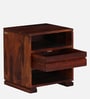 Segur Sheesham Wood Bedside Table In Honey Oak Finish With Drawer