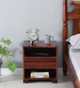Segur Sheesham Wood Bedside Table In Honey Oak Finish With Drawer
