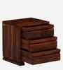 Segur Sheesham Wood Bedside Table In Honey Oak Finish With Drawers