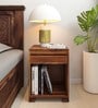 Segur Sheesham Wood Bedside Table In Provincial Teak Finish