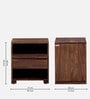 Segur Sheesham Wood Bedside Table In Provincial Teak Finish With Drawer