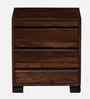 Segur Sheesham Wood Bedside Table In Provincial Teak Finish With Drawers