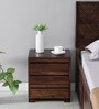 Segur Sheesham Wood Bedside Table In Provincial Teak Finish With Drawers