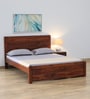 Segur Sheesham Wood King Size Bed In Honey Oak Finish
