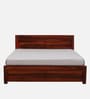Segur Sheesham Wood King Size Bed In Honey Oak Finish With Box Storage