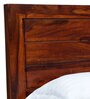 Segur Sheesham Wood King Size Bed In Honey Oak Finish With Drawer Storage