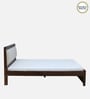 Segur Sheesham Wood King Size Bed In Provincial Teak Finish with Beige Padded Headboard