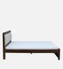 Segur Sheesham Wood King Size Bed In Provincial Teak Finish with Beige Padded Headboard