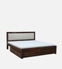 Segur Sheesham Wood King Size Bed In Provincial Teak Finish With Drawer Storage