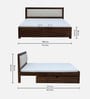Segur Sheesham Wood King Size Bed In Provincial Teak Finish With Drawer Storage