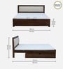 Segur Sheesham Wood King Size Bed In Provincial Teak Finish With Drawer Storage