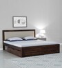 Segur Sheesham Wood King Size Bed In Provincial Teak Finish With Drawer Storage