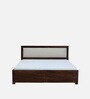 Segur Sheesham Wood King Size Bed In Provincial Teak Finish With Drawer Storage