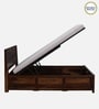 Segur Sheesham Wood King Size Bed In Provincial Teak Finish With Hydraulic Storage