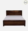 Segur Sheesham Wood King Size Bed In Provincial Teak Finish With Hydraulic Storage