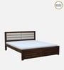 Segur Sheesham Wood King Size Bed In Provincial Teak Finish with Padded Headboard