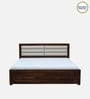 Segur Sheesham Wood King Size Bed In Provincial Teak Finish with Padded Headboard
