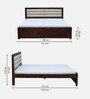 Segur Sheesham Wood King Size Bed In Provincial Teak Finish with Padded Headboard