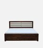 Segur Sheesham Wood King Size Bed In Provincial Teak Finish with Padded Headboard