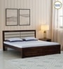 Segur Sheesham Wood King Size Bed In Provincial Teak Finish with Padded Headboard