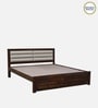 Segur Sheesham Wood King Size Bed In Provincial Teak Finish with Padded Headboard