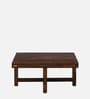 Segur Sheesham Wood Nesting Coffee Table Set in Provincial Teak Finish With Cushioned Stools