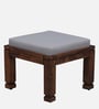 Segur Sheesham Wood Nesting Coffee Table Set in Provincial Teak Finish With Cushioned Stools