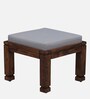 Segur Sheesham Wood Nesting Coffee Table Set in Provincial Teak Finish With Cushioned Stools