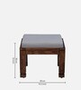 Segur Sheesham Wood Nesting Coffee Table Set in Provincial Teak Finish With Cushioned Stools
