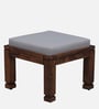 Segur Sheesham Wood Nesting Coffee Table Set in Provincial Teak Finish With Cushioned Stools
