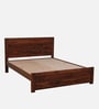 Segur Sheesham Wood Queen Size Bed In Honey Oak Finish