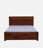 Segur Sheesham Wood Queen Size Bed In Honey Oak Finish