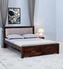 Segur Sheesham Wood Queen Size Bed In Provincial Teak Finish