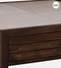 Segur Sheesham Wood Queen Size Bed In Provincial Teak Finish with Beige Padded Headboard