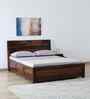 Segur Sheesham Wood Queen Size Bed In Provincial Teak Finish With Box Storage