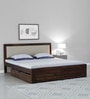 Segur Sheesham Wood Queen Size Bed In Provincial Teak Finish With Drawer Storage