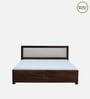 Segur Sheesham Wood Queen Size Bed In Provincial Teak Finish With Drawer Storage