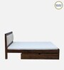 Segur Sheesham Wood Queen Size Bed In Provincial Teak Finish With Drawer Storage