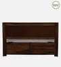 Segur Sheesham Wood Queen Size Bed In Provincial Teak Finish With Padded Headboard Hydraulic Storage