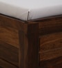 Segur Sheesham Wood Queen Size Bed In Provincial Teak Finish With Padded Headboard Hydraulic Storage