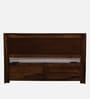 Segur Sheesham Wood Queen Size Bed In Provincial Teak Finish With Padded Headboard Hydraulic Storage