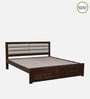 Segur Sheesham Wood Queen Size Bed In Provincial Teak Finish with Padded Headboard